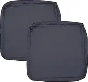 Oslimea Patio Cushion Covers Replacement 22x20x4 inch 2Pack Outdoor Seat Cushion Slipcover Waterproof Outdoor Chair Cushion Covers, Dark Grey