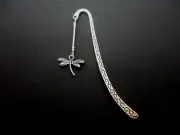 A TIBETAN SILVER DRAGONFLY CHARM BOOKMARK. NEW.