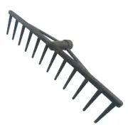 PLASTIC RAKE FOR HAY AND GRASS WITH 12 TINES, WITHOUT HANDLE