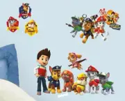 PAW PATROL 37 WALL DECALS Peel Stick Stickers Art Boys Room Decor Pups Chase USA