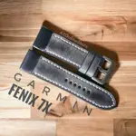 GARMIN 手工皮革錶帶 GARMIN FENIX 7X 灰色錶帶