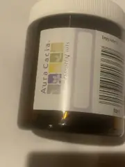 4 oz. Amber Glass Straight Side Jar New Aura Cacia Empty Cosmetics Cream Safe