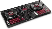 Advanced DJ Mixer with Built-in Audio Interface & 4 Deck Control for Serato