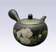 Tokoname Kyusu teapot- AKIRA - Sasanqua -620cc/ml - Obal ami stainless steel net