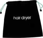 Gatuida 1Pc Hair Dryer Drawstring Bag Durable Black Storage Organizer for Home Use Easy Pull Closure for Hair Dryer Supplies Capacity for Tidy Space Management