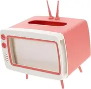 WESIEVYA Box Adorable Television Shaped Tissue Box Cover Multifunctional Napkin Dispenser for Bathroom Office Living Car Stylish Decorative Holder Cherry Blossom