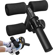 AmazeFan Tib Bar, Tibialis Trainer Leg Workout, Knees Over Toes Tibia Dorsi Calf Machine for Strength Training Calves/Shins/Ankles & Ripping Lower Muscles, Fit 2'' Weight Plates All Shoe Size, Black