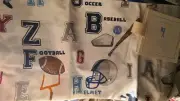 New Pottery Barn Kids Liam SPORTS Alphabet PILLOWCASE Football Basketball ABC