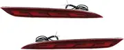 2Pcs/set Car Rear Bumper Brake Light Dynamic Signal Lamp ，Compatible With Tesla Model 3/Y/S(Model S No Cable Harness)(Model 3 16-22,Style B Red Shell)