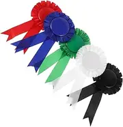 Kisangel 5pcs Blank Mom to Be Tinplate Pin Badge Ribbons Blank Award Ribbon Shower Decorations Tinplate Badge Rosette Ribbon Ribbons for Medals Birthday Award Ribbon