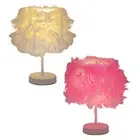 Modern Feathers Table Lamp Decor Lantern Lighting Fixture LED Desk Light for