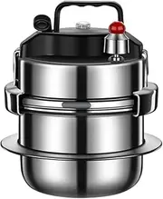 Xgxoz Pressure Cooker Outdoor Stainless Steel Pressure Cooker Small Micro Pressure Cooker Rice Cooker Stew Soup Pot Explosion-Proof Pressure Cooker Soup Pot,1.6L