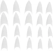 Healeved 500pcs False Nail Finger Press Nails with Charms Clear Fake Nails Nail Salon Wide Press Nails Gel Nail Fake Nails with Nail Glue Nail Polish Artificial Transparent Nails