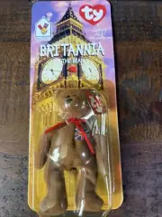 RARE Britannia The Bear With Errors McDonalds TY Beanie Baby