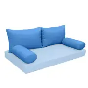 |SLIPCOVER ONLY|S2 Outdoor Bolster Backrest Pillow Covers Knife Edge Queen AD102