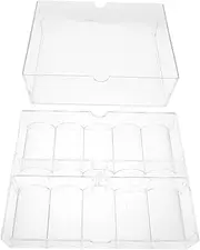 SHOWERORO Poker Chips Box Storage Organizer Poker Chips Storage Case 200 Poker Chips Container Acrylic Poker Chips Box