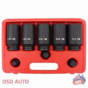 8 Pcs 1/2" Drive Shaft Hub Nut Bolt Deep Impact Socket Set 12 Point Hex