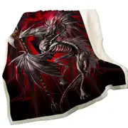 Fantasy Weapon Dragon Sword Lich Blade Throw Blanket