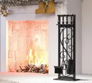 Kingson Fireplace Tools Wood Stove Fireset Accessories Firepit Tools Set