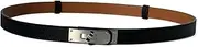 [KFHOLIE] Adjustable Skinny Leather Belt for Women with Heart-Shaped Turn Lock Buckle, Ideal for Dresses, Jeans, Coats