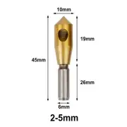 Gold Coated Countersink Hole Cutter Set 4Pcs Drill Bit Kit for Metal and Wood