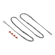 14 Strand Bow String Replacement with 4 Nock Point for AMO 60" Recurve Bow Black