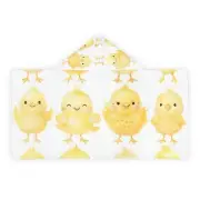 Yellow Baby Chicks Youth Hooded Towel, Kids Bath Wrap, Animal Print Children's