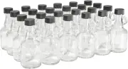 - SJ-1.7-BP 1.7 Ounce Glass Syrup Bottles with Loop Handle & Black Plastic Lids