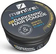 MENFIRST - Hair and Beard Pomade for Men - Instant Gray Coverage for Medium Brown to Black Styling Paste - Darkens White Hair Like a Wax - 1 Pack