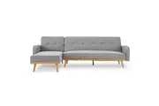 Sarantino 3-Seater Corner Sofa Bed with Chaise Lounge - Light Grey