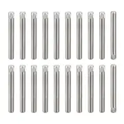 3x28mm 304 Stainless Steel Dowel Pins, 20Pcs Knurled Head Flat End Dowel Pin