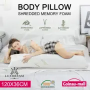 Memory Foam Full Body Pillow Maternity Pregnancy Nursing Sleep Support Cushion