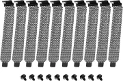 10Pcs PCI Bit Dust Baffles Metal Dust Filter Blanking Plate Vented Slot Cover...