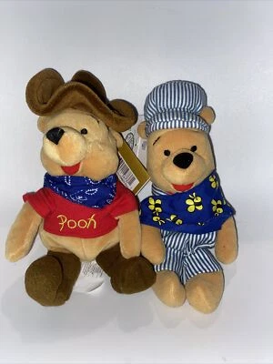 NEW Retired Disney Store Choo Choo Pooh 8-inch Mini Bean Bag Plush