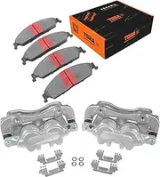 Front Disc Brake Calipers & Pads for Ford Territory SX SY SZ V6 276DT 2.7L 6cyl 4.0L Barra 182 190 2004 2005 2006 2007 2008 2009 2010 2011 2012 2013 2014 2015 2016 Left & Right