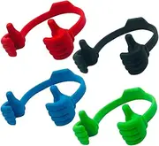 4 Packs OK Cell Phone Stands,YuCool Adjustable Flexible Thumbs Up Cellphone Tablet Stand,Mobile Smartphone Mount Cradle Tablet Computer Display Holder for Compatible for Desk Desktop-4 Colors