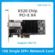 Single 10G SFP+ Network Card X520-DA1 Chip PCI-E Fiber Optics NIC Server Adapter