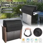 Dustproof BBQ Grill Top Cover Water Resistant Built In Grill Cover Water Black