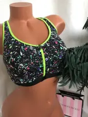 Victorias Secret 34ddd Knockout Confetti Glow in the Dark Power Up Sport Bra VSX