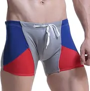 [Generic] Mens Swim Shorts Big and Tall Mens Sexy Lace Up Assorted Colors Embarrassing Swimming Spring Beach Briefs Boxer Swimming Trunks Cool Swimming Trunks for Men
