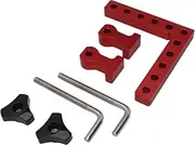 [fannay] 90 Degree Positioning Squares, Aluminum Alloy Resistant Precise Scales Woodworking Fixed Corner Clamp for Furniture Cabinets (Mmol/L)