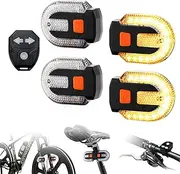 KaiDengZhe Bike Tail Light with Turn Signals, USB Rechargeable Front & Rear Position Lights, Split Wireless Remote Control with Horn Warning Lights, 5 Modes for Mountain Bike Trike City Commute