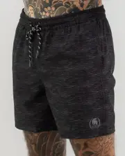 [Sparta] Sparta Men's Attainable Elastic Waist Shorts in Black Size Small S Black