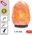 Himalayan NATURAL SALT LAMP Rock Crystal 2 TO 3KG