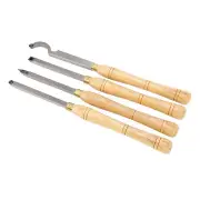 4Pcs Wood Lathe Chisel Set Handheld Cutting Lathe Turning Tool For Woodworking