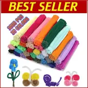 3000 Assorted Chenille Stems - 30 Color Craft Pipe Cleaners for DIY Projects