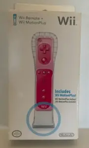 Official Nintendo Wii Remote and MotionPlus Bundle - Pink - Sealed/New