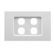 Clipsal Saturn Zen Grid and Plate 4 Gang Zen White Less Mech - Z4034VH-ZW
