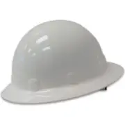 Full Brim Hard Hat Ratchet Suspension White HDPE E1 Series North Safety