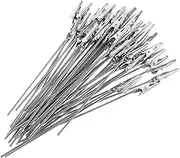 50 Pack Sturdy Metal Wire Clips Alligator Memo Clips Photo Card Holders Business Card Holders Long Tail